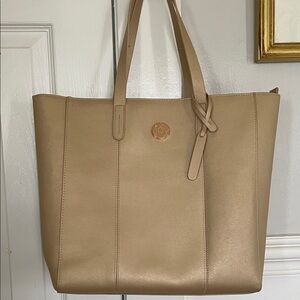 Joy Mangano Classic Tan Tote Bag